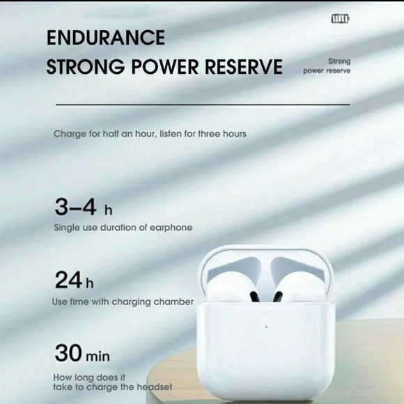 Pro 4 TWS Wireless Earphones - Picture 2 of 8